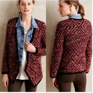 Anthro Moth Keavy Jaquard Cardigan Sweater